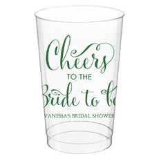 Cheers To The Bride To Be Clear Plastic Cups