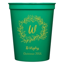 Initial Wreath Stadium Cups