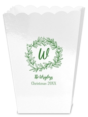 Initial Wreath Mini Popcorn Boxes
