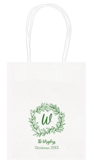 Initial Wreath Mini Twisted Handled Bags