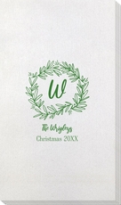 Initial Wreath Bamboo Luxe Guest Towels