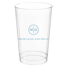 Circle Initials Clear Plastic Cups