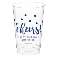 Confetti Dots Cheers Clear Plastic Cups