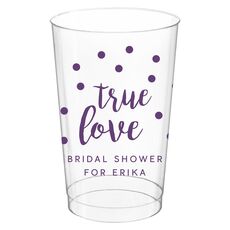 Confetti Dots True Love Clear Plastic Cups