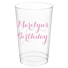 Darling Script Clear Plastic Cups