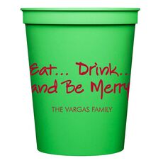 Studio Eat, Drink Be Merry Stadium Cups