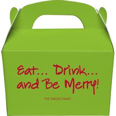 Studio Eat, Drink Be Merry Gable Favor Boxes