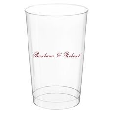 Formal Script Clear Plastic Cups