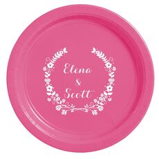 Floral Laurel Wreath Paper Plates