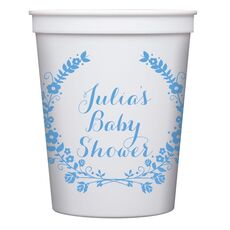 Floral Laurel Wreath Stadium Cups