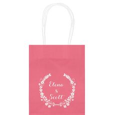 Floral Laurel Wreath Mini Twisted Handled Bags