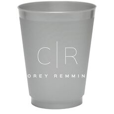 Duogram Initials Colored Shatterproof Cups