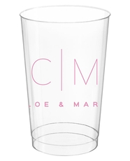 Duogram Initials Clear Plastic Cups