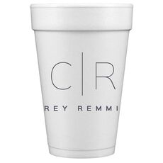 Duogram Initials Styrofoam Cups