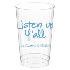 Studio Listen Up Y'All Clear Plastic Cups