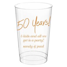 Fun 50 Years Clear Plastic Cups