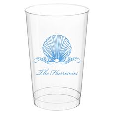 Graceful Seashell Clear Plastic Cups
