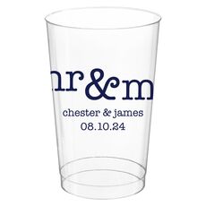 Happy Mr & Mr Clear Plastic Cups