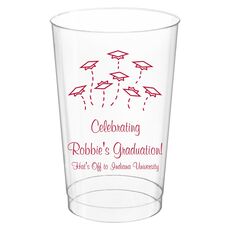 Hat Toss Graduation Clear Plastic Cups