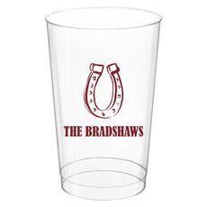 Horseshoe Luck Clear Plastic Cups