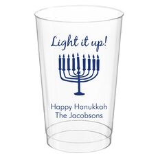 Light It Up Menorah Clear Plastic Cups