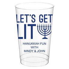 Let's Get Lit Clear Plastic Cups