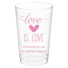 Love is Love Clear Plastic Cups