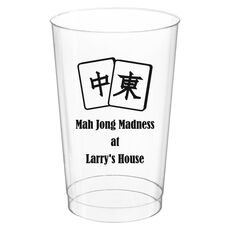 Mah Jong Tile Clear Plastic Cups