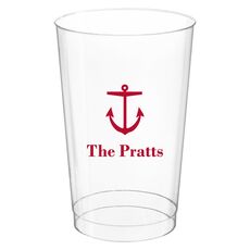 Nautical Anchor Clear Plastic Cups
