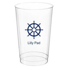 Nautical Wheel Clear Plastic Cups