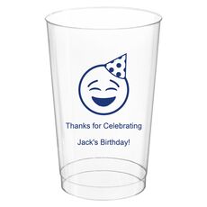Party Hat Emoji Clear Plastic Cups