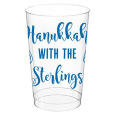 Hanukkah Dreidels Clear Plastic Cups