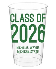 Proud Class of Graduation Clear Plastic Cups