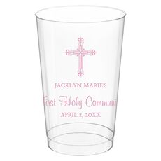 Religious Cross Clear Plastic Cups