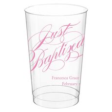 Romantic Just Baptized Clear Plastic Cups