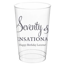 Seventy & Sensational Clear Plastic Cups