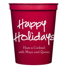 Studio Happy Holidays Stadium Cups