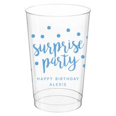 Surprise Party Confetti Dot Clear Plastic Cups