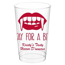 Stay For A Bite Clear Plastic Cups