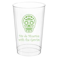 Sugar Skull Clear Plastic Cups