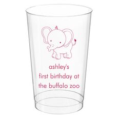 Sweet Elephant Clear Plastic Cups
