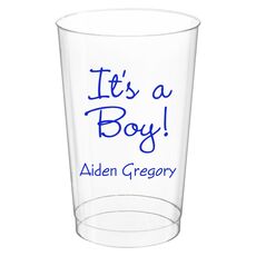 Sweet Baby Boy Clear Plastic Cups