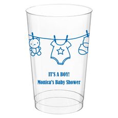 Teddy Bear Clothesline Clear Plastic Cups