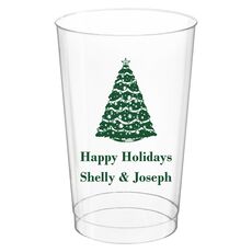 Christmas Tree Clear Plastic Cups