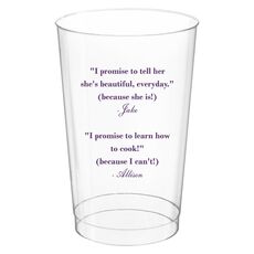Your Personalized Text Clear Plastic Cups