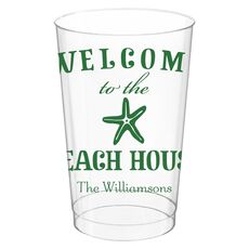 Welcome to the Beach House Clear Plastic Cups