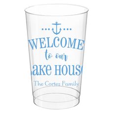 Welcome to Our Lake House Clear Plastic Cups