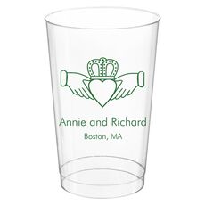 Traditional Irish Claddaugh Clear Plastic Cups