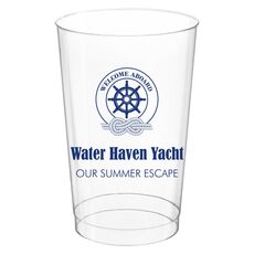 Welcome Aboard Wheel Clear Plastic Cups