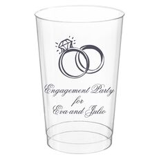 Wedding Rings Clear Plastic Cups